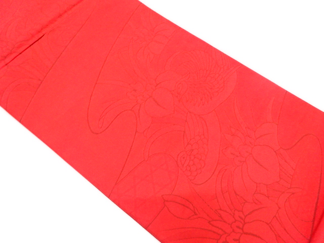 JAPANESE KIMONO / VINTAGE FUKURO OBI / SILK / WOVEN IRIS